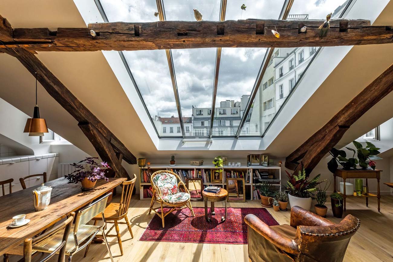 Renovated Attic Apartment in Paris