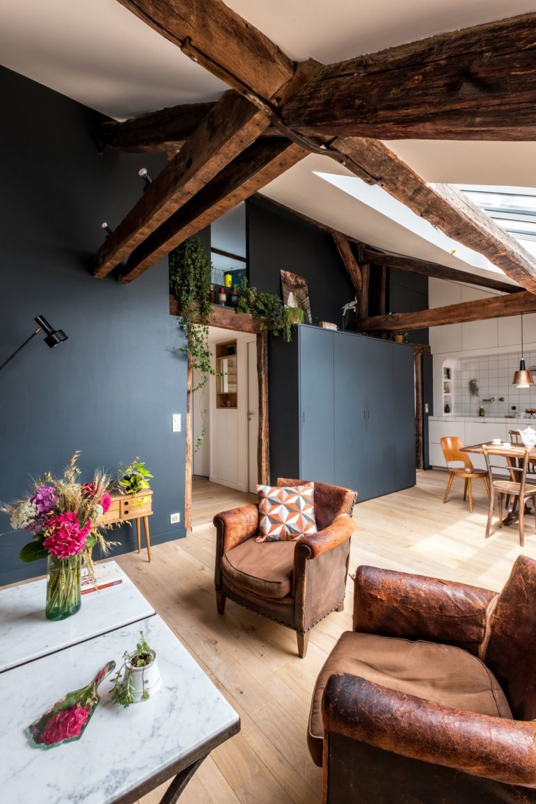 Renovated Attic Apartment in Paris