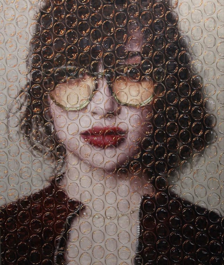 Darian Mederos Emotive Bubble Wrap Paintings