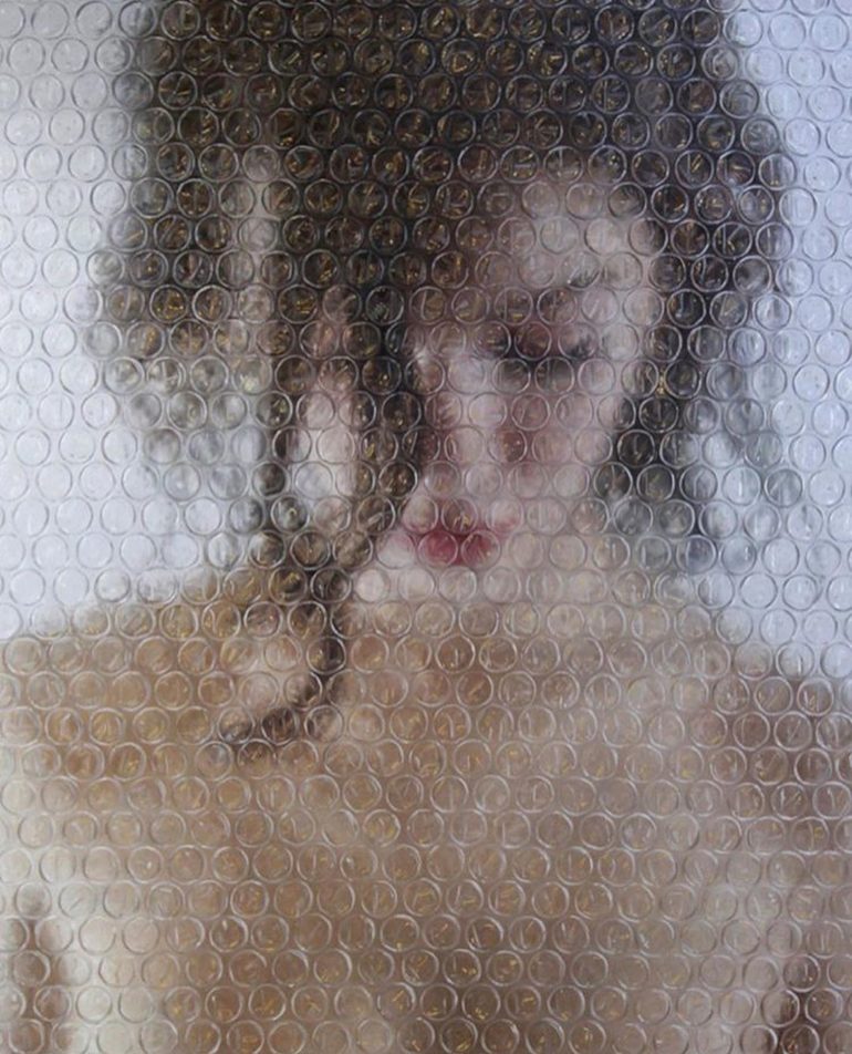 Darian Mederos Emotive Bubble Wrap Paintings