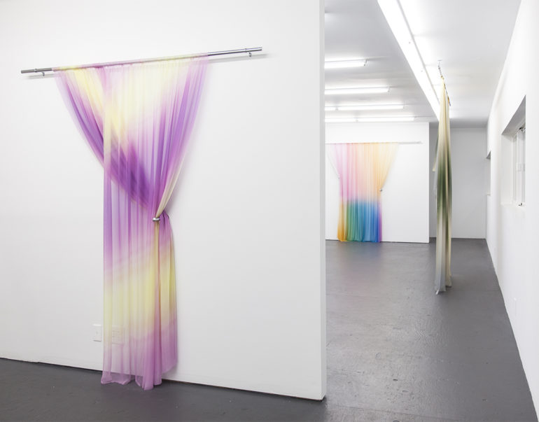 justin morin_draperies installation 1 Justin Morin’s printed silk installations