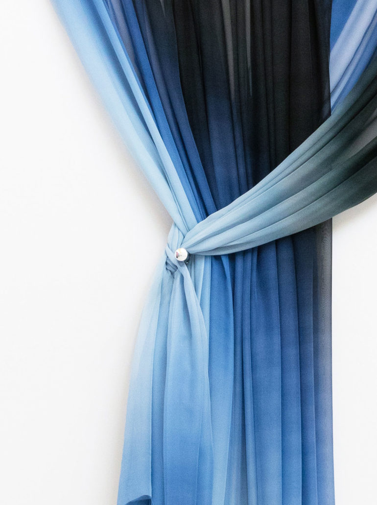 Justin Morin’s printed silk installations