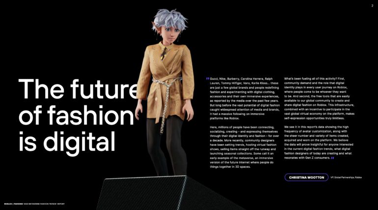 The Future of Fashion will be Digital: Roblox x Parsons School [Trend Report]